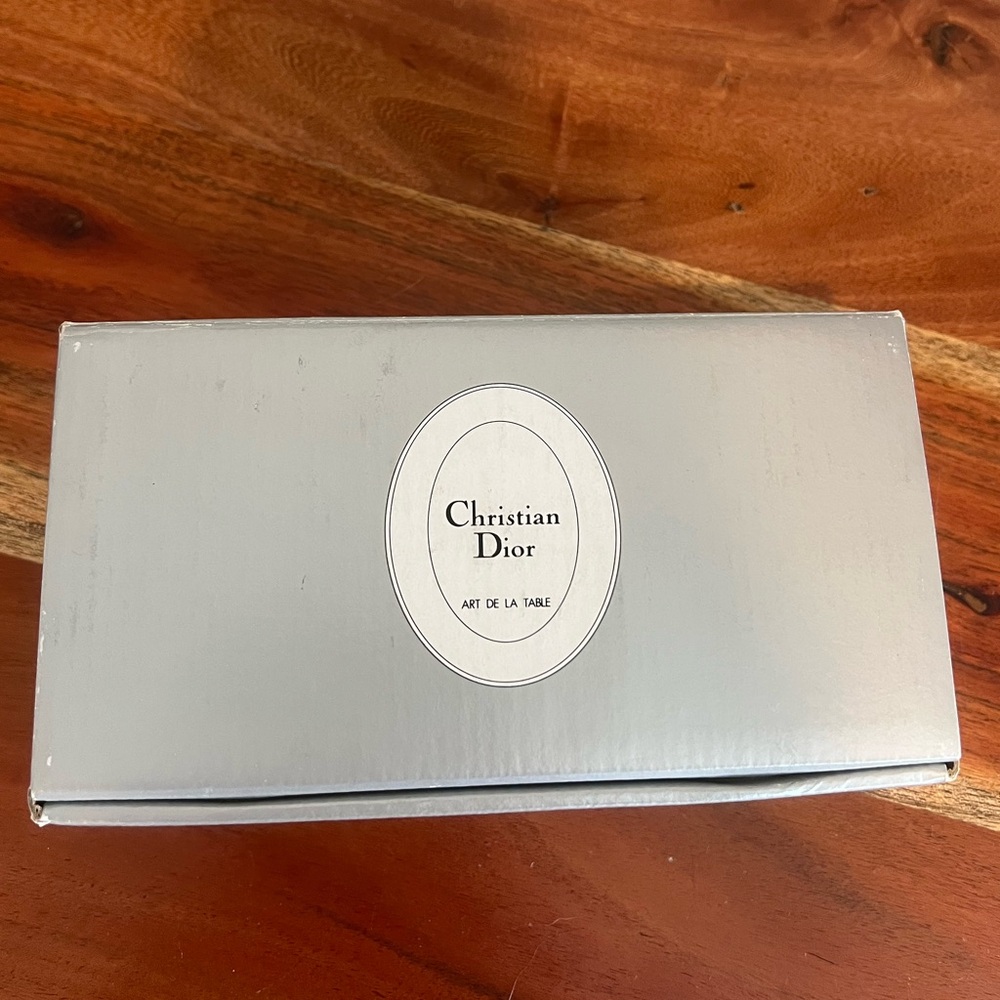 Christian Dior Art de la Table Frosted Glass Rose Votive Holders NIB